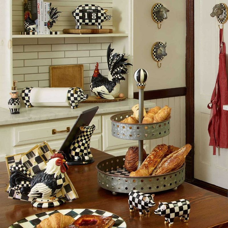 Mackenzie-Childs Courtly Check Pig Paper Towel Holder
#2