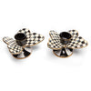 Mackenzie-Childs Courtly Check Butterfly Candle Holders, Set Of 2