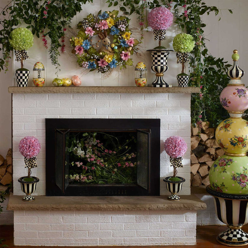 Mackenzie-Childs Courtly Check Pedestal Tabletop Urn
#3