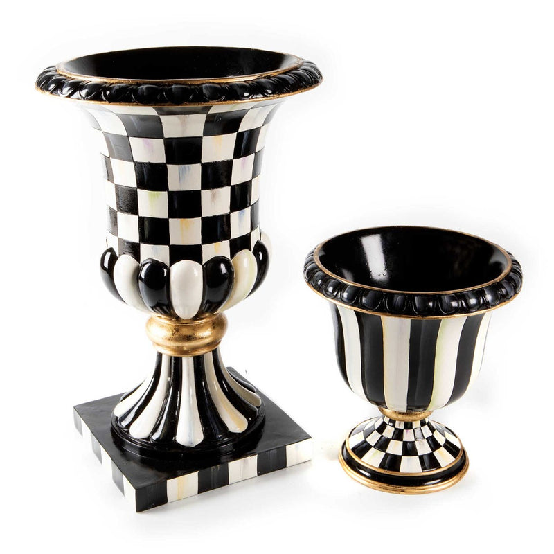 Mackenzie-Childs Courtly Check Pedestal Tabletop Urn
#2