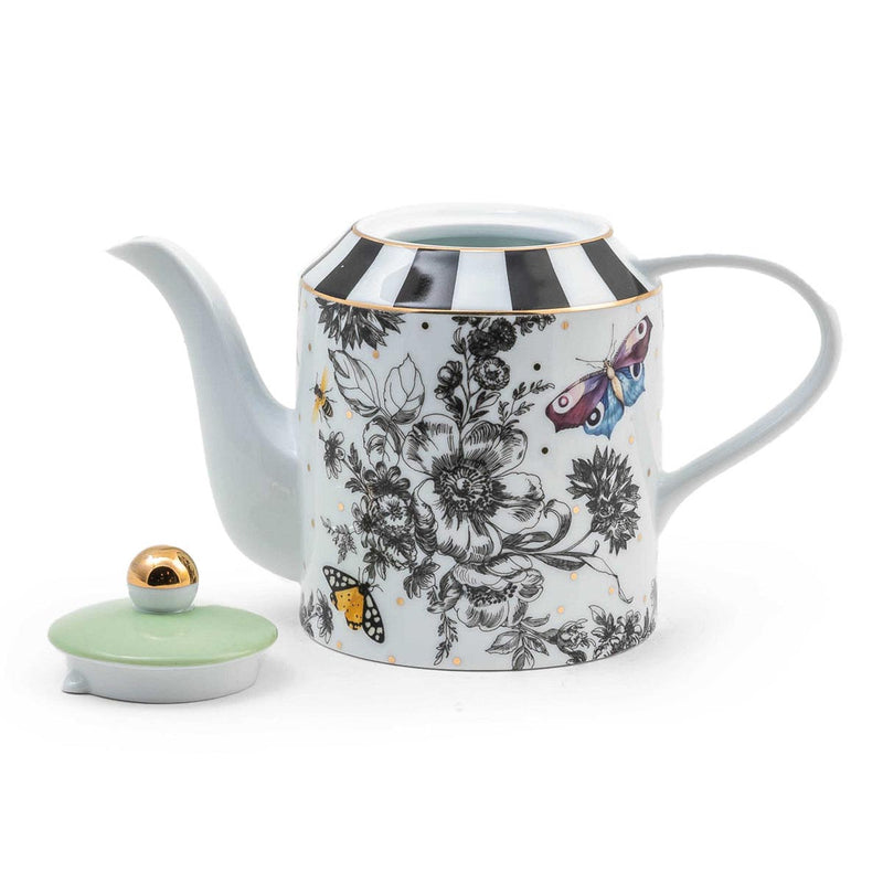 Mackenzie-Childs Butterfly Toile Teapot