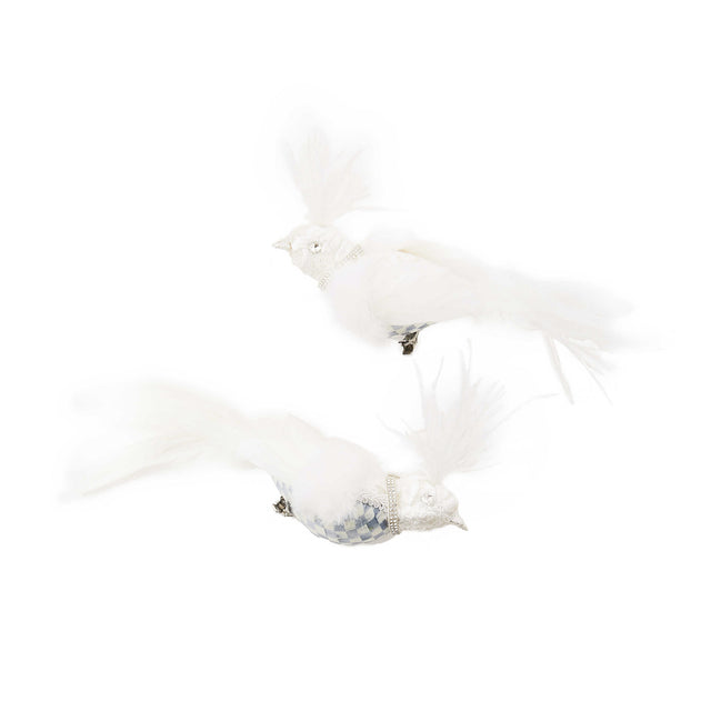 Mackenzie-Childs Crystal Palace Bird Clips, Set of 2