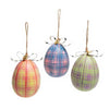 Mackenzie-Childs Chicken Palace Egg Ornaments, Set of 3