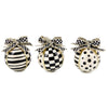 Mackenzie-Childs Courtly Noel Capiz Ball Ornaments, Set of 3