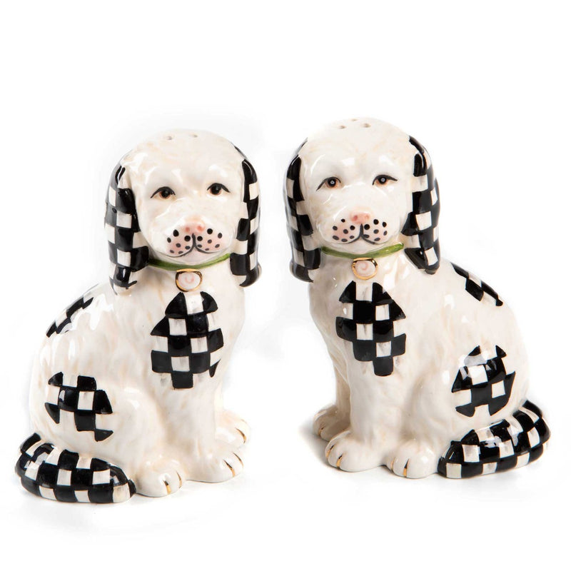 Mackenzie-Childs Staffordshire Dog Salt & Pepper Set
