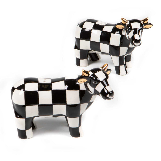 Mackenzie-Childs Cow Salt & Pepper Set
