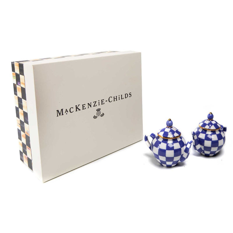 Mackenzie-Childs Royal Check Teapot Salt & Pepper Set
#2
