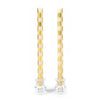 Mackenzie-Childs Check Gold & Ivory Dinner Candles, Set of 2