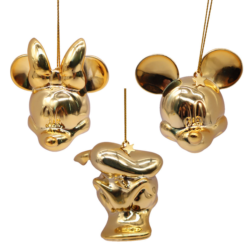 Christmas Inspirations 3D Mickey & Friends Gold Ornament Set
