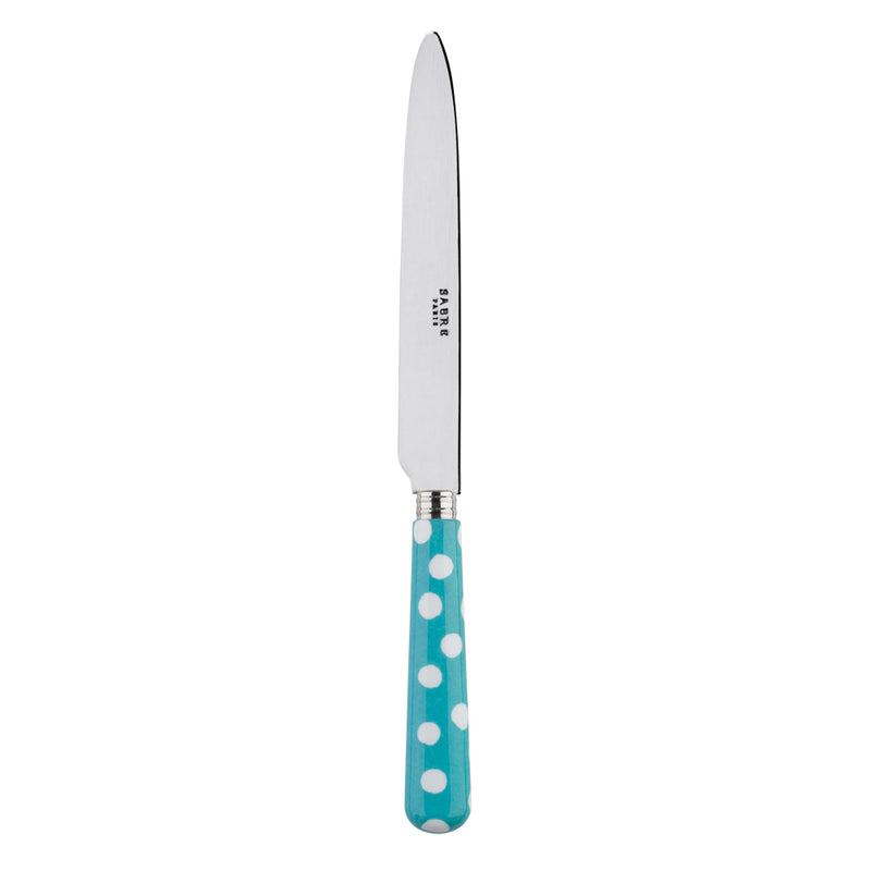 Sabre White Dots Turquoise 24cm Dinner Knife