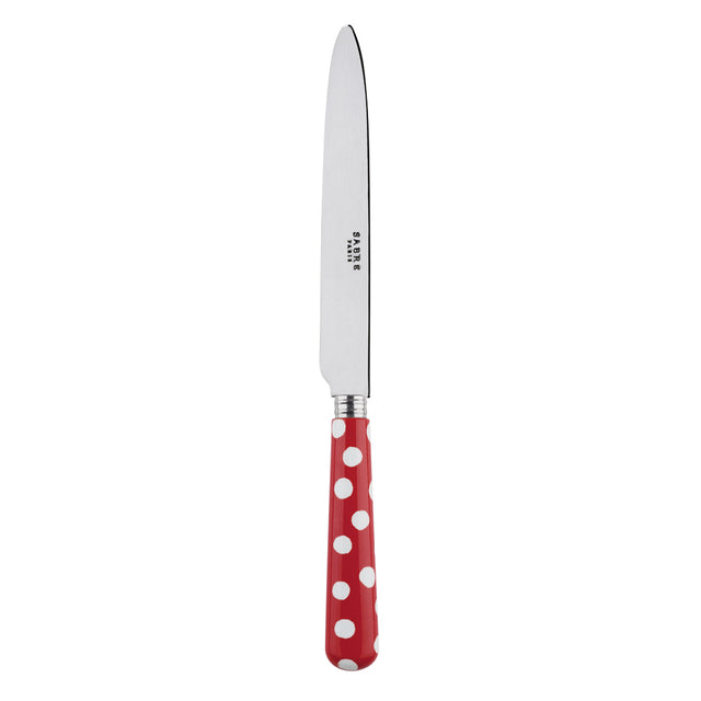 Sabre White Dots Red 24cm Dinner Knife