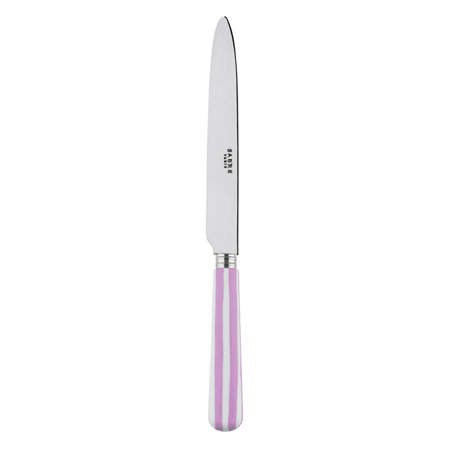 Sabre White Stripe Pink 24cm Dinner Knife