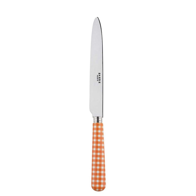 Sabre Gingham Orange 24cm Dinner Knife