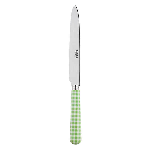 Sabre Gingham Garden Green 24cm Dinner Knife