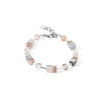 Coeur De Lion Geo Cube Peach Rose Gold Bracelet