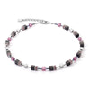 Coeur De Lion GeoCube Onyx & Amethyst Crystal Necklace