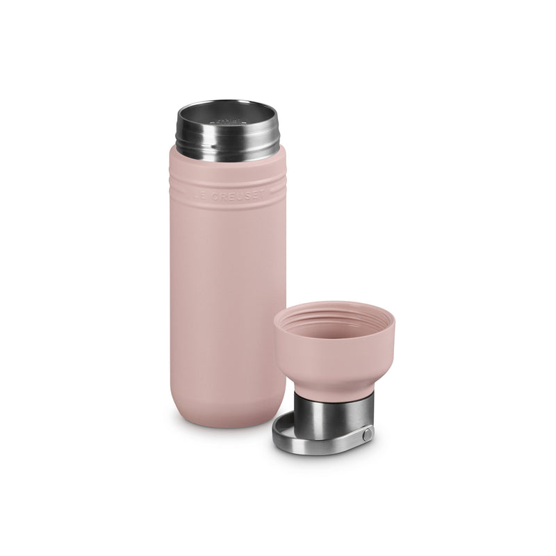 Le Creuset On The Go Insulated Water Bottle 500ml Shell Pink