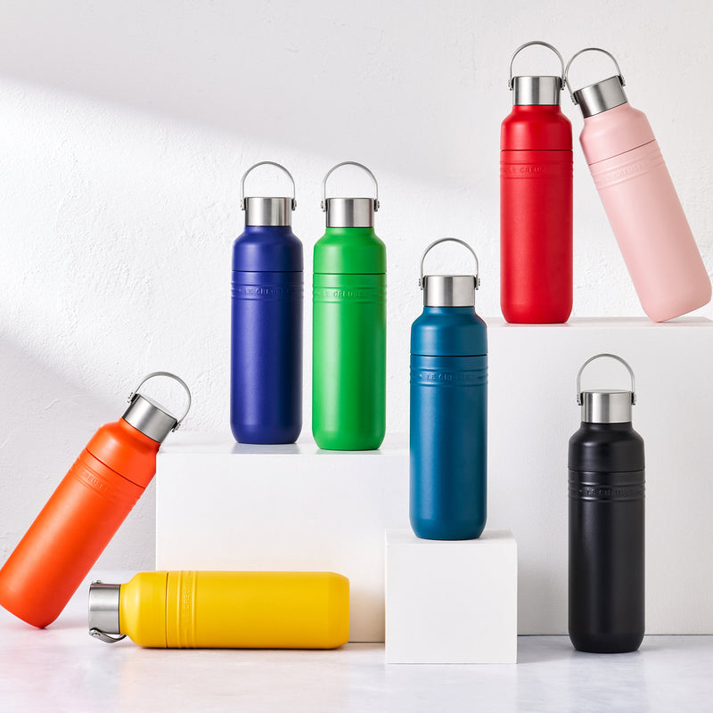 Le Creuset On The Go Insulated Water Bottle 500ml Shell Pink