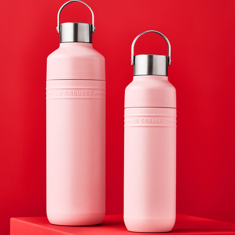 Le Creuset On The Go Insulated Water Bottle 500ml Shell Pink