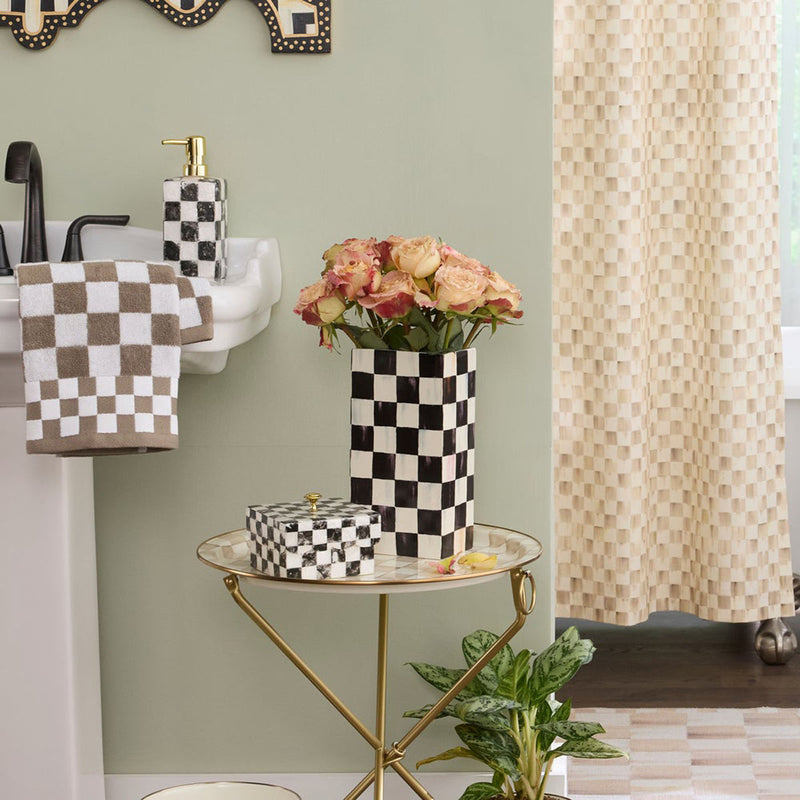 Mackenzie-Childs Courtly Check Pillar Vase