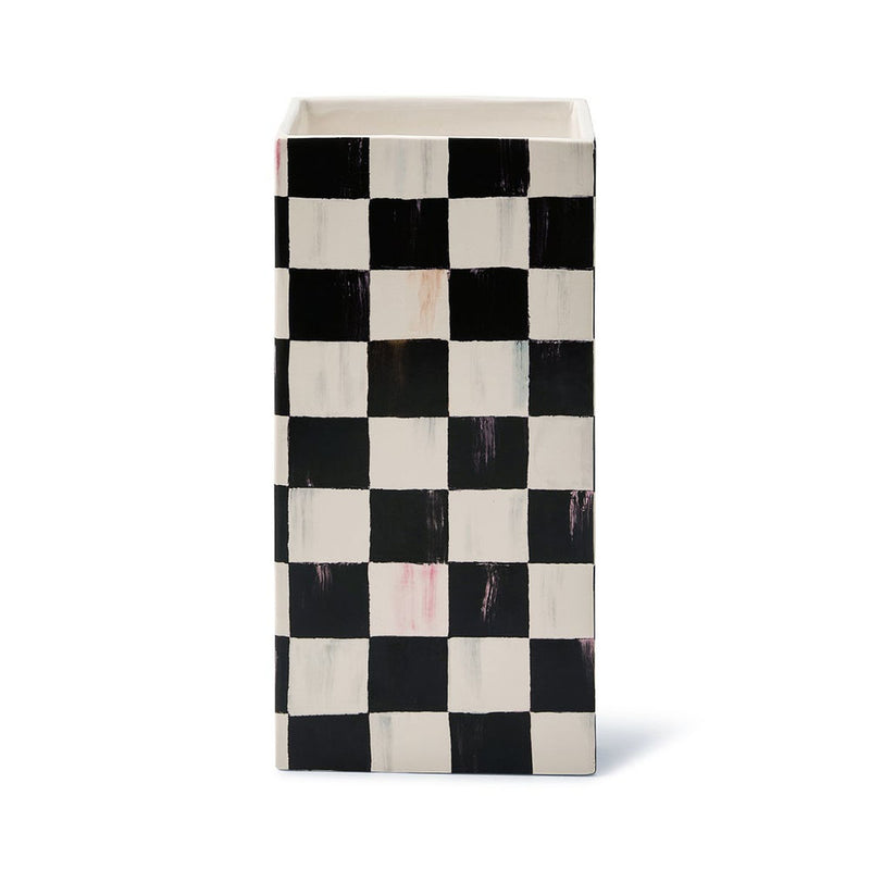 Mackenzie-Childs Courtly Check Pillar Vase