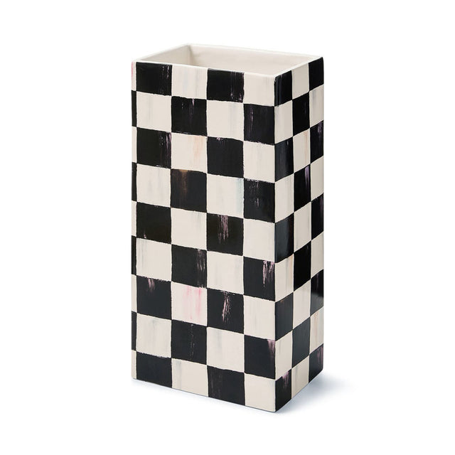 Mackenzie-Childs Courtly Check Pillar Vase
