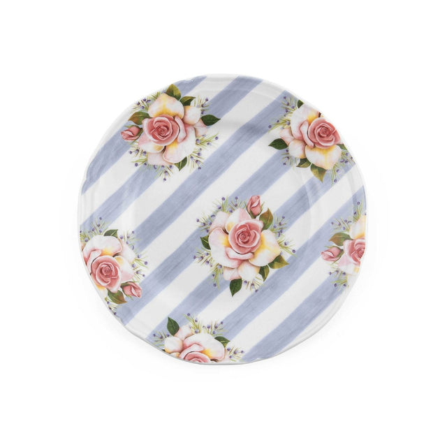 Mackenzie-Childs Wildflowers Dessert Plate, Blue