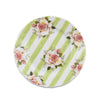 Mackenzie-Childs Wildflowers Dessert Plate, Green