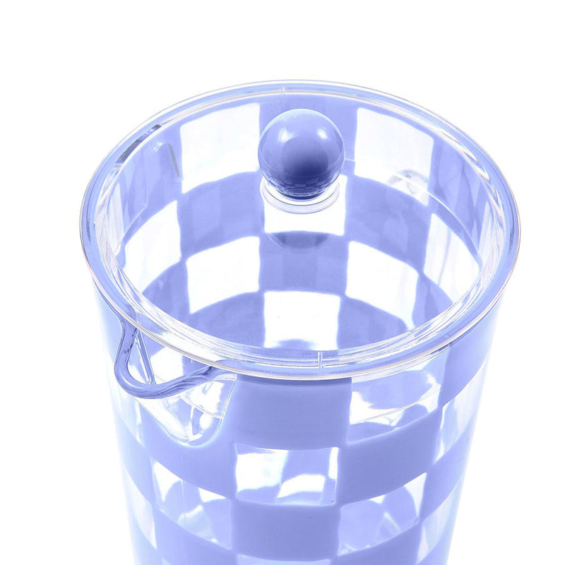 Mackenzie-Childs Blue Check Acrylic Pitcher