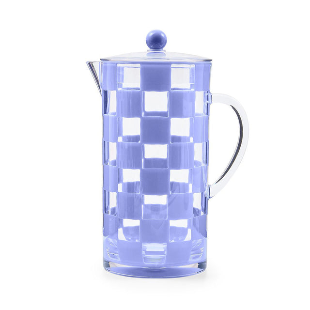 Mackenzie-Childs Blue Check Acrylic Pitcher