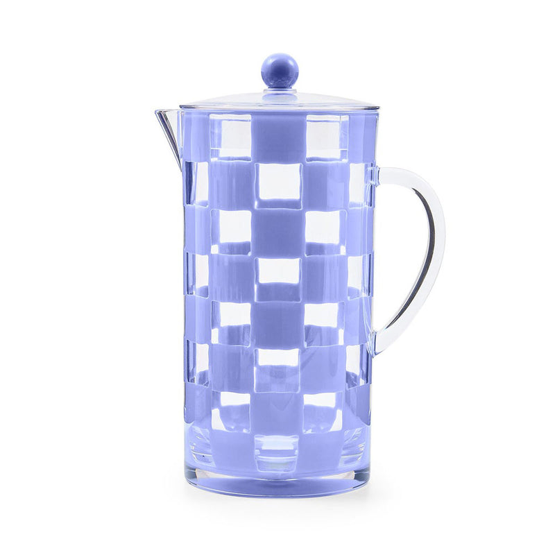 Mackenzie-Childs Blue Check Acrylic Pitcher