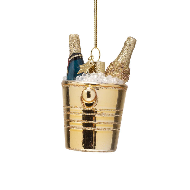 Vondels Champagne Bottle in Cooler Ornament