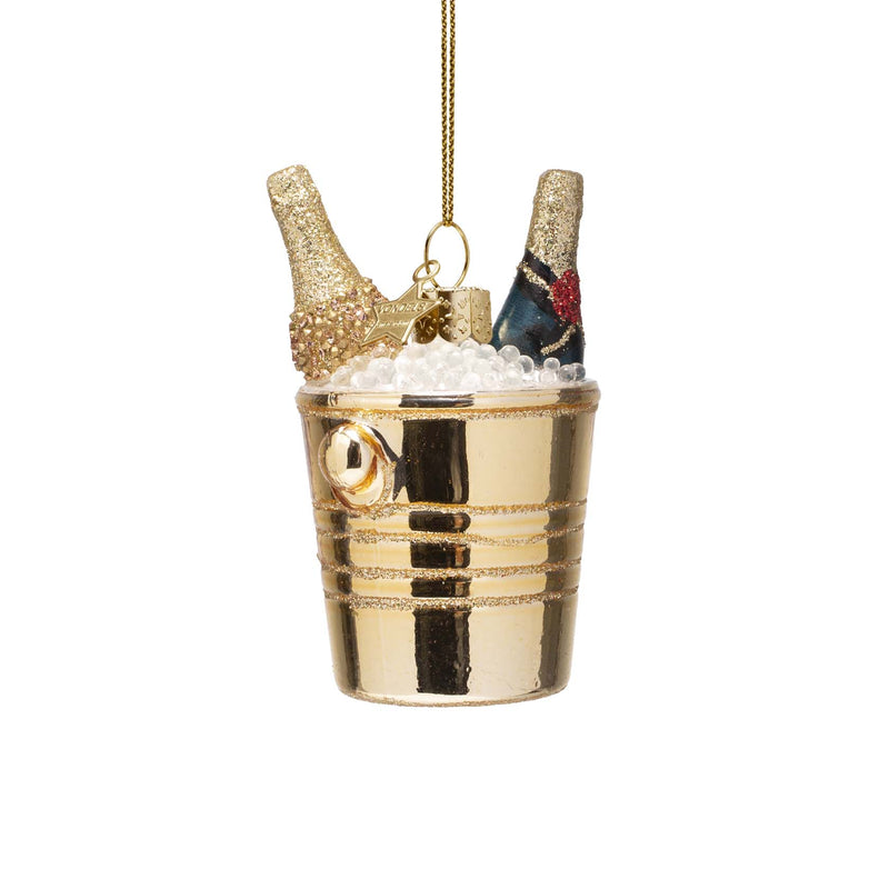 Vondels Champagne Bottle in Cooler Ornament