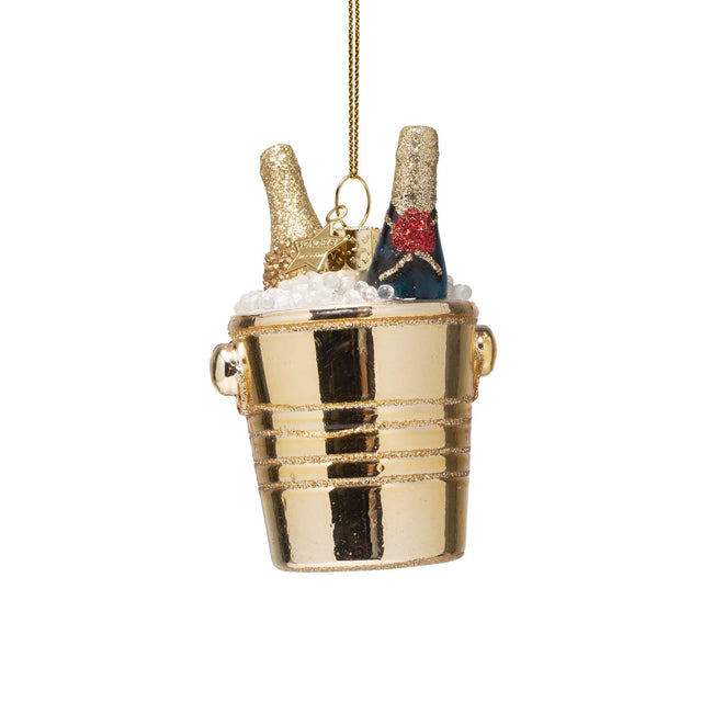 Vondels Champagne Bottle in Cooler Ornament