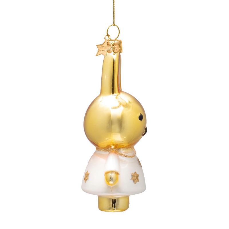 Vondels Nijntje/Miffy Gold with Star Dress Hanging Christmas Decoration