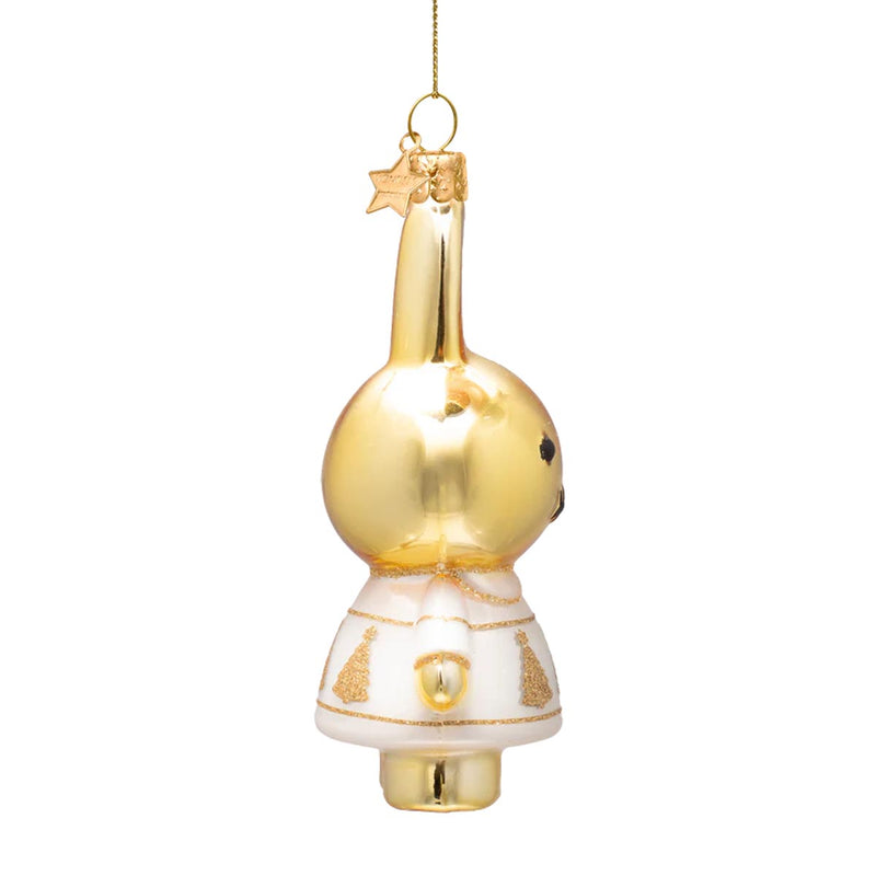 Vondels Miffy Gold Xmas Tree Dress Ornament