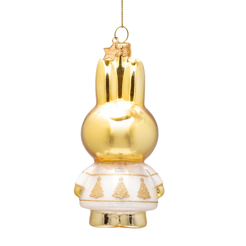 Vondels Miffy Gold Xmas Tree Dress Ornament