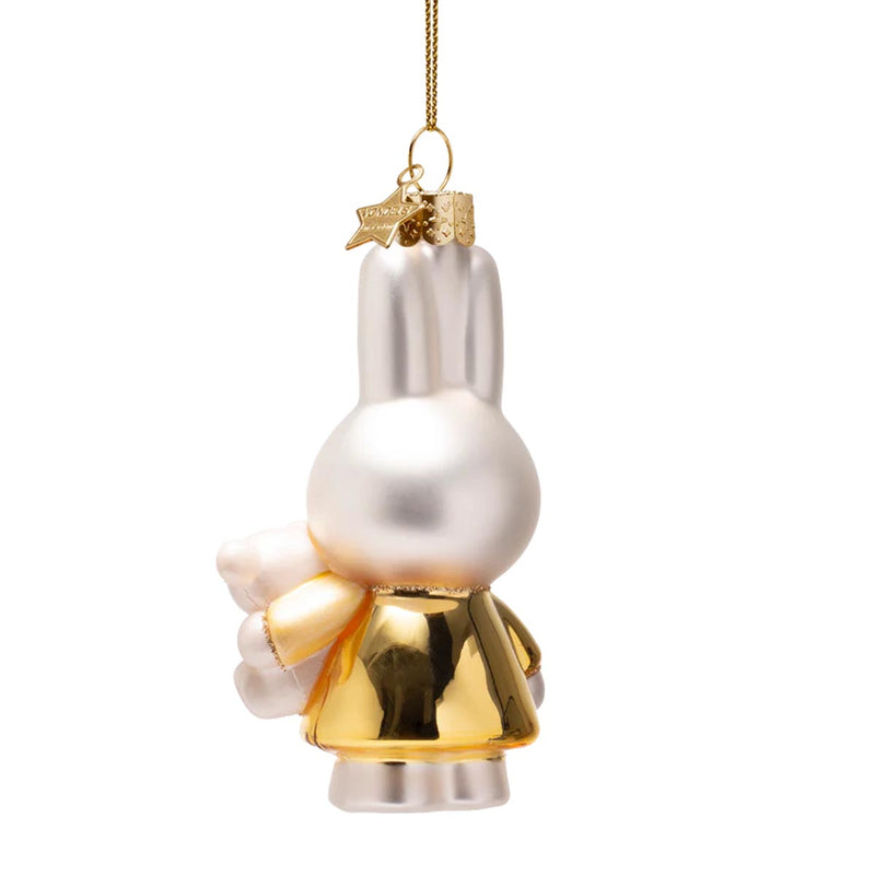 Vondels Miffy Baby Gold with Bear Ornament