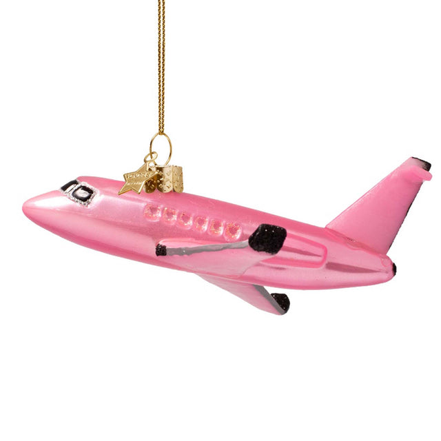 Vondels Pink Opal Airplane Ornament