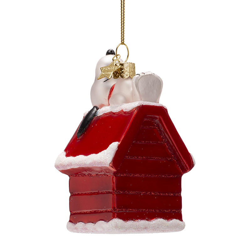 Vondels Snoopy/Peanuts Laying on Doghouse Hanging Christmas Decoration