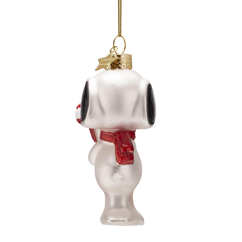 Vondels Snoopy/Peanuts with Candy Cane Hanging Christmas Decoration