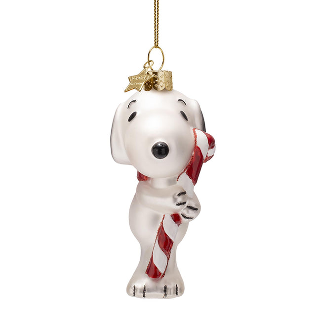 Vondels Snoopy/Peanuts with Candy Cane Hanging Christmas Decoration