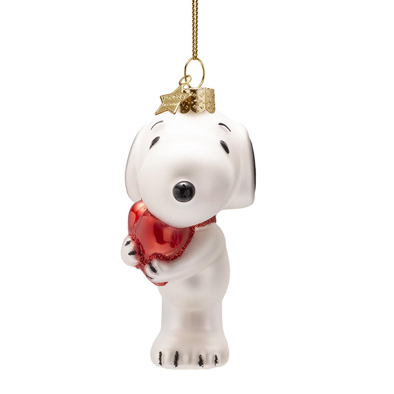 Vondels Snoopy/Peanuts with Heart Hanging Christmas Decoration
