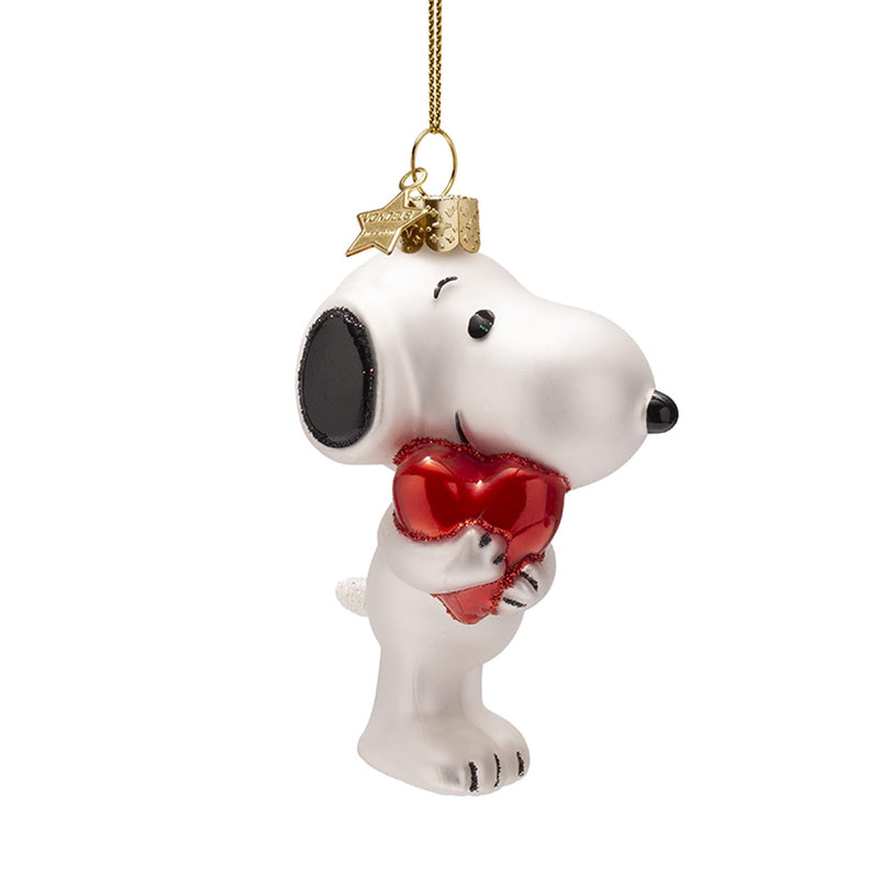 Vondels Snoopy/Peanuts with Heart Hanging Christmas Decoration