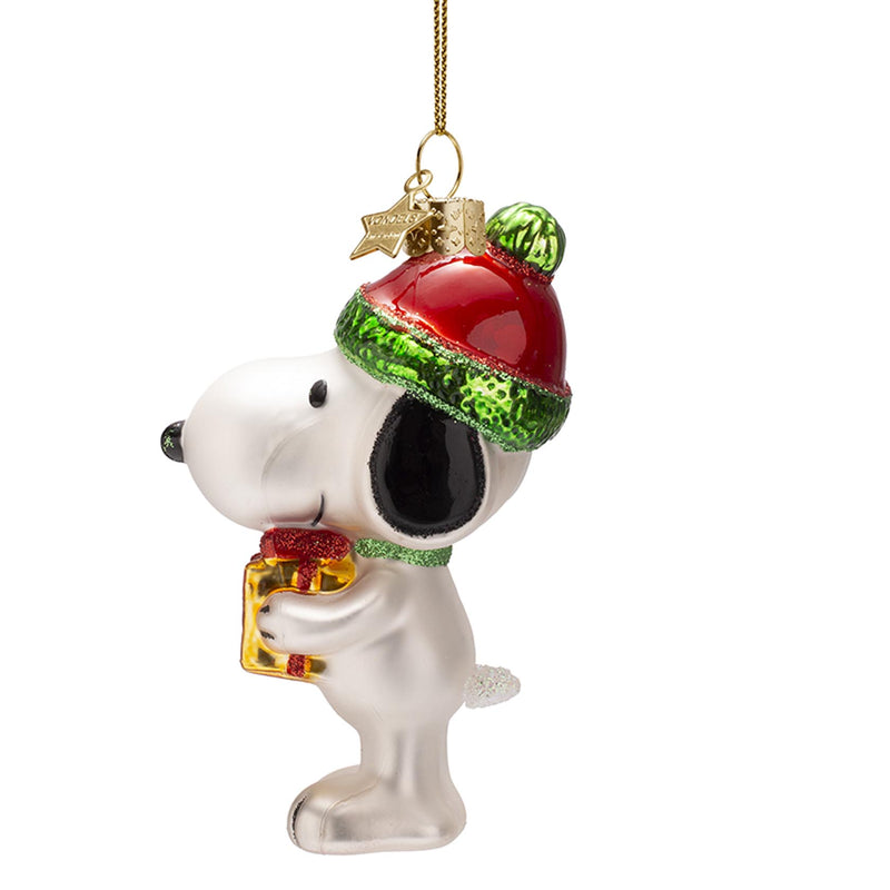 Vondels Snoopy/Peanuts with Gift Hanging Christmas Decoration