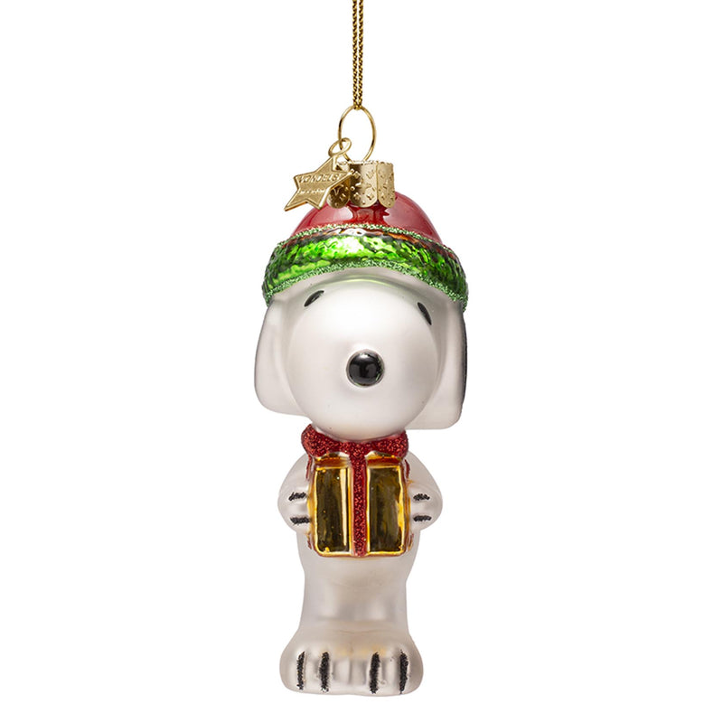 Vondels Snoopy/Peanuts with Gift Hanging Christmas Decoration