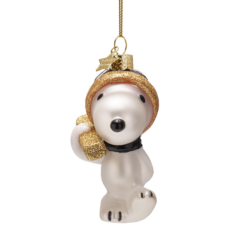 Vondels Snoopy/Peanuts with Skis Hanging Christmas Decoration