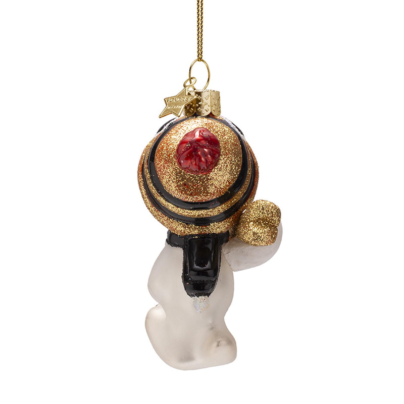 Vondels Snoopy/Peanuts with Skis Hanging Christmas Decoration