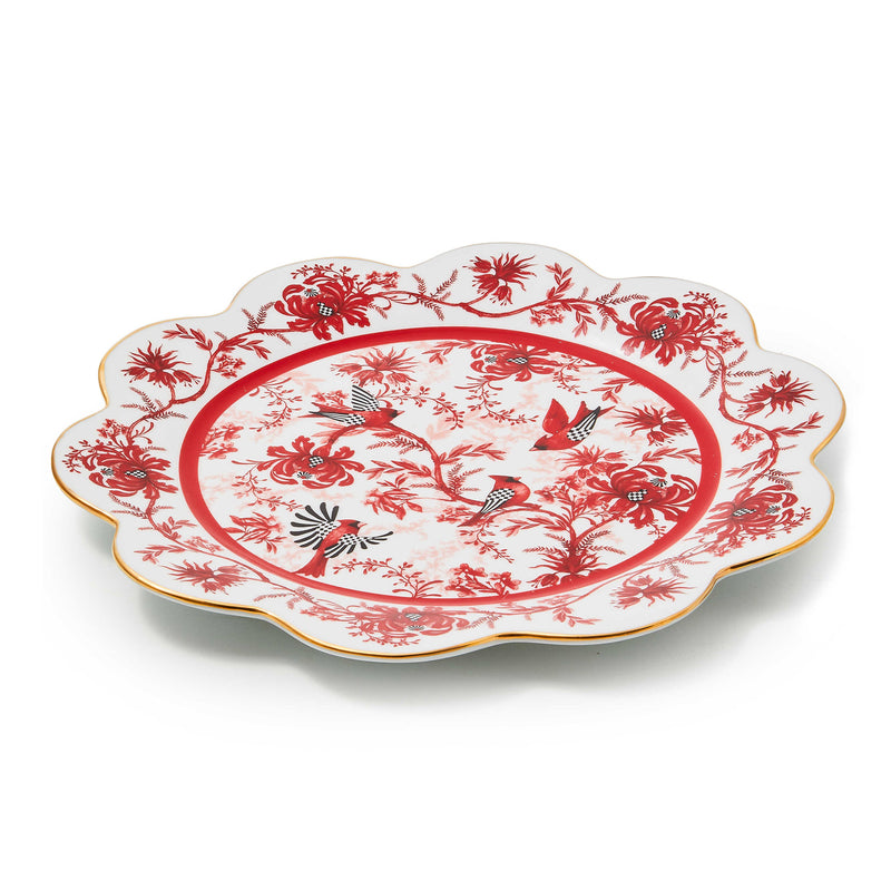 Mackenzie-Childs Cardinal Toile Dinner Plate