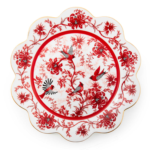 Mackenzie-Childs Cardinal Toile Dinner Plate